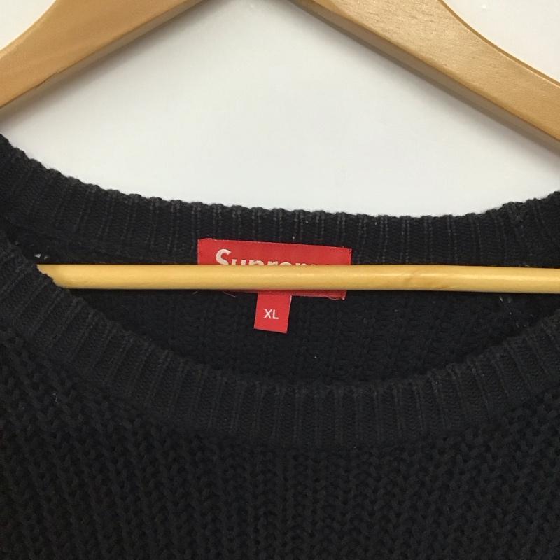 シュプリーム Supreme ニット、セーター 長袖 XL 刺繍 黒 / ブラック /  メンズ USED 古着 中古 10144862