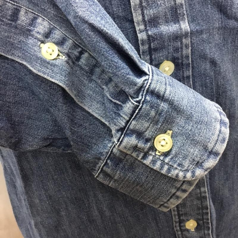 ラルフローレン RALPHLAUREN シャツ、ブラウス 長袖 710548537001 デニム ボタンダウンシャツ S ワンポイント 青 / ブルー /  メンズ USED 古着 中古 10112387