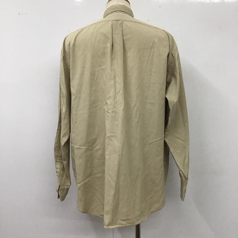 ラルフローレン RALPHLAUREN シャツ、ブラウス 長袖 長袖シャツ カラーシャツ 長袖カットソー ボタンダウンシャツ XL ロゴ、文字 ベージュ / ベージュ /  メンズ USED 古着 中古 10117272