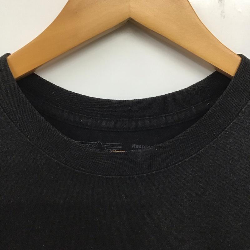 パタゴニア patagonia Tシャツ 半袖 半袖カットソー プリントTシャツ クルーネックカットソー S ロゴ、文字 黒 / ブラック /  メンズ USED 古着 中古 10140102