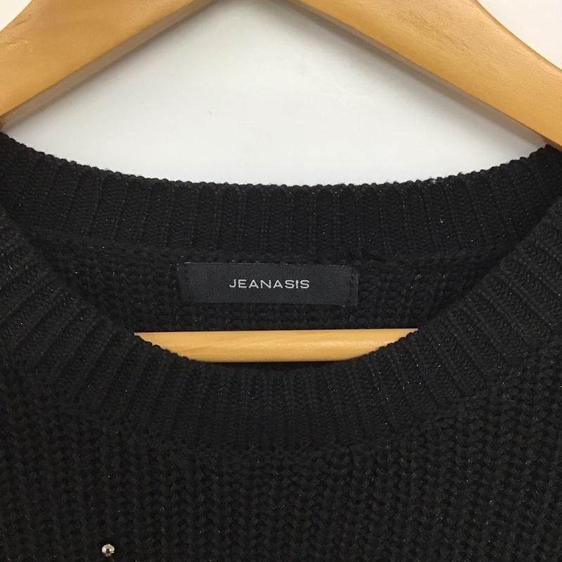 ジーナシス JEANASIS ニット、セーター 長袖 js064453mc 長袖ニット 装飾ビーズ FREE  黒 / ブラック /  レディース USED 古着 中古 10147033