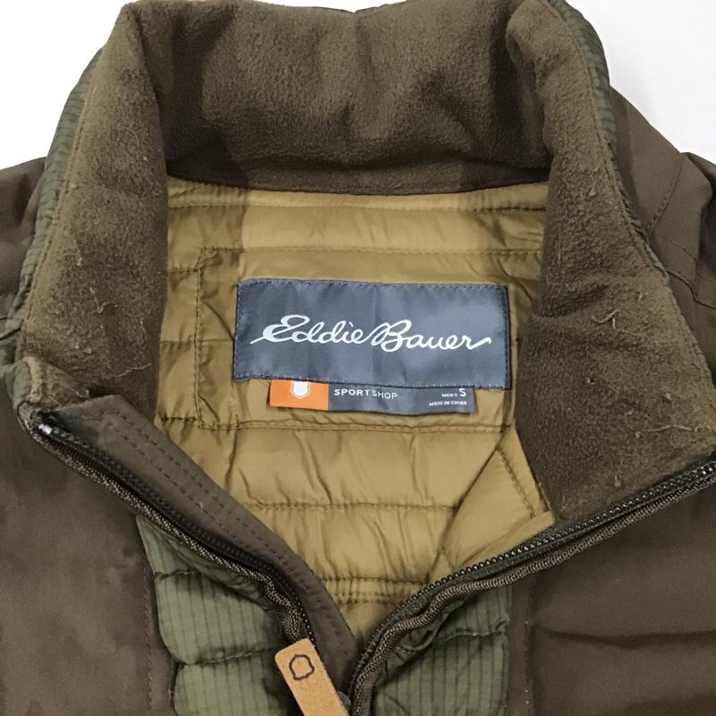 エディーバウアー Eddie Bauer ベスト ベスト ジップアップベスト ダウンベスト ノースリーブカットソー S 無地 茶 / ブラウン /  メンズ USED 古着 中古 10110741