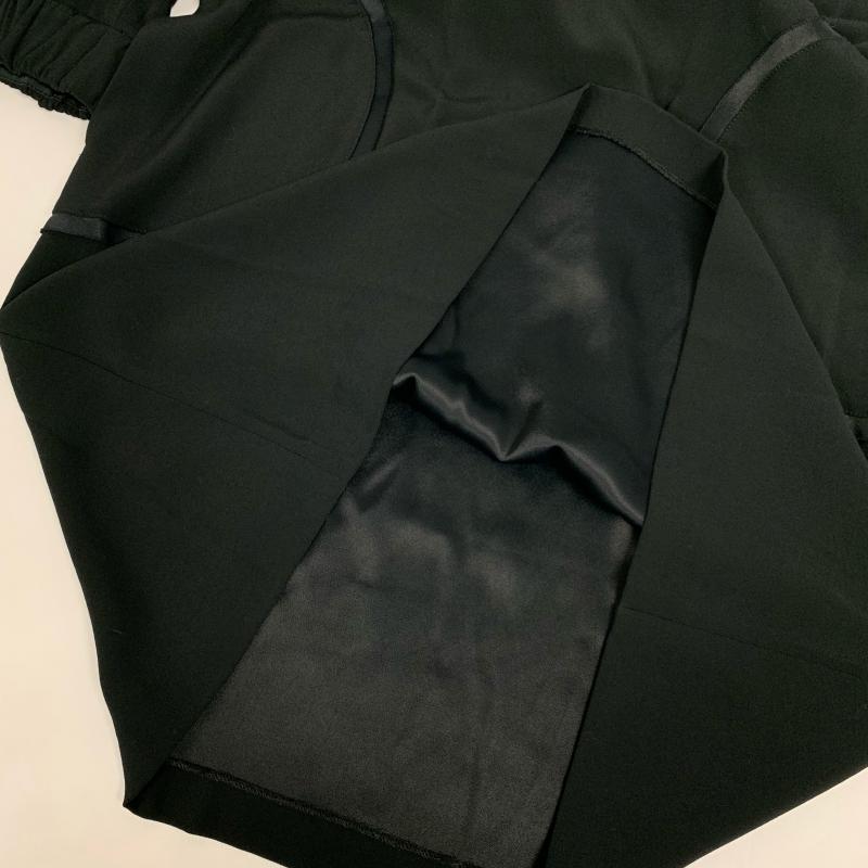 ランバンオンブルー LANVIN en Bleu ワンピース ひざ丈スカート 38 無地 黒 / ブラック /  レディース USED 古着 中古 10014687