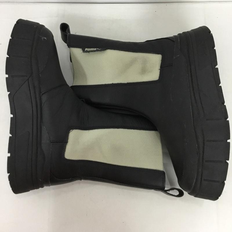 プーマ PUMA ブーツ 一般 386272-03 MAYZE STACK CHELSEA サイドゴア 25cm 25.0cm ロゴ、文字 黒 / ブラック /  レディース USED 古着 中古 10136303