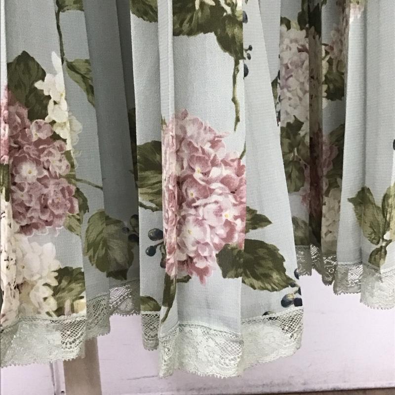 インゲボルグ INGEBORG スカート ロングスカート P020LFS12 プリーツスカート 紫陽花 アジサイ M 花柄 マルチカラー / マルチカラー /  レディース USED 古着 中古 10108596