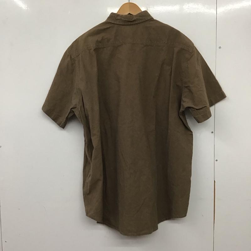 カーハート Carhartt シャツ、ブラウス 半袖 半袖シャツ 無地シャツ ポケットシャツ ロゴ、文字 茶 / ブラウン /  メンズ USED 古着 中古 10138209