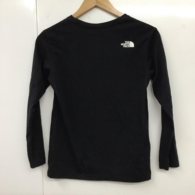 ザノースフェイス THE NORTH FACE Tシャツ 長袖 ロングスリーブ スモールスクエアロゴティー キッズ 150cm 150cm プリント 黒 / ブラック /  ボーイズ USED 古着 中古 10118096