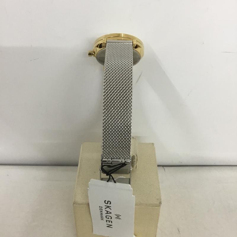 スカーゲン SKAGEN 腕時計 アナログ（クォーツ式） SKW2445 ロゴ、文字 金 / ゴールド / X 銀 / シルバー /  レディース USED 古着 中古 10135168