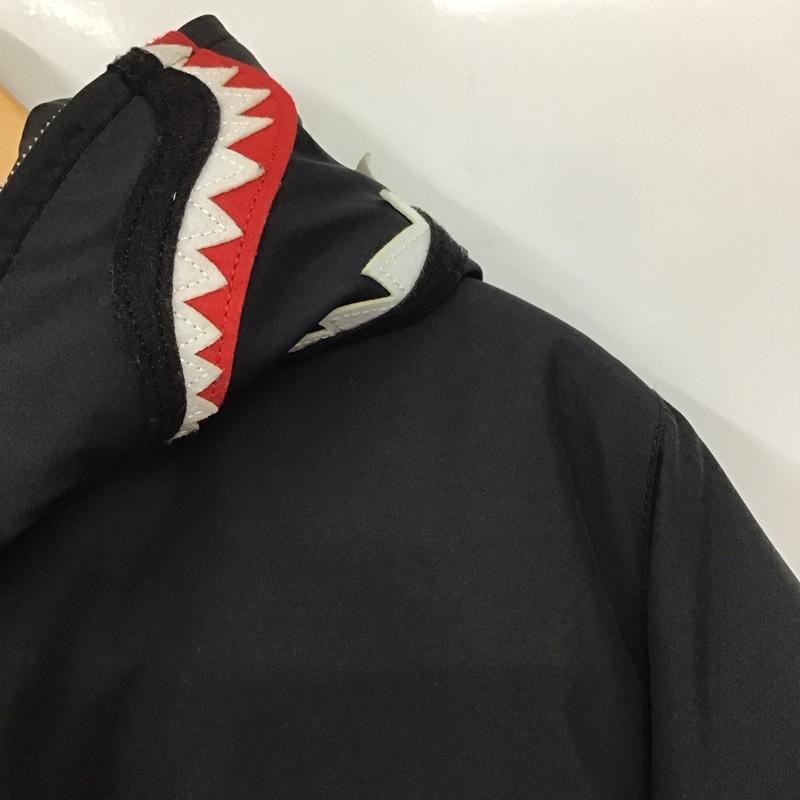 アベイシングエイプ A BATHING APE ジャケット、上着 ジャンパー、ブルゾン ジップアップジャケット ナイロンジャケット アウター XL ロゴ、文字 黒 / ブラック /  メンズ USED 古着 中古 10130960