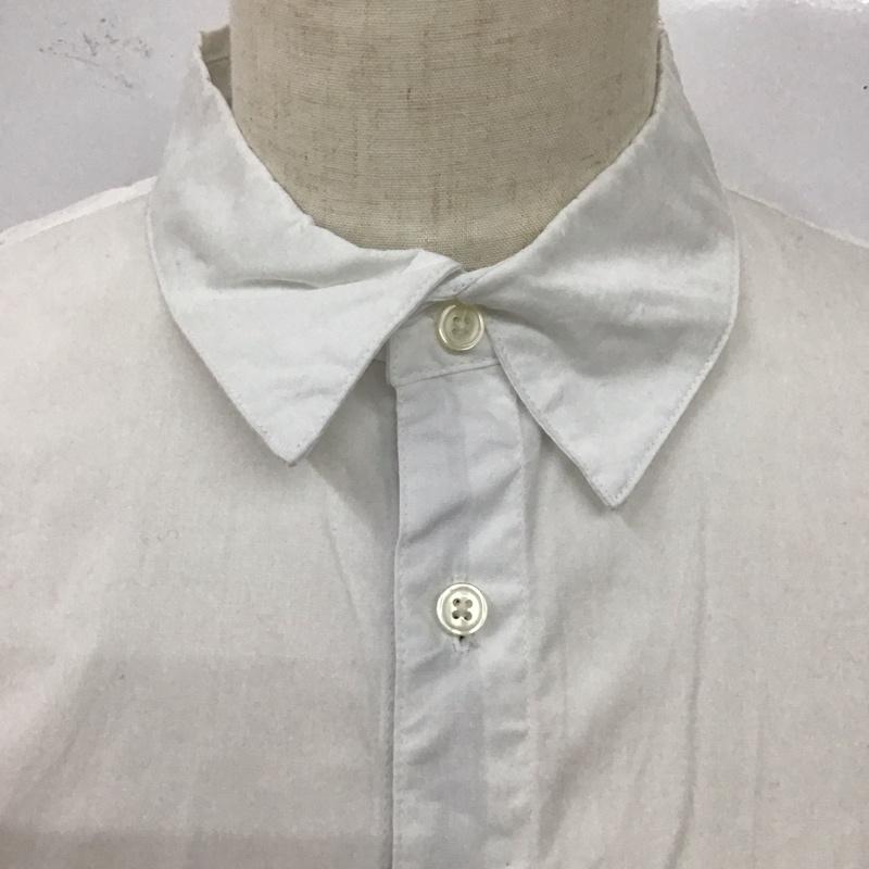 ナノベース nano base シャツ、ブラウス 長袖 BA82SHL021CO 胸ポケット XL 無地 白 / ホワイト / X 紺 / ネイビー /  メンズ USED 古着 中古 10118110