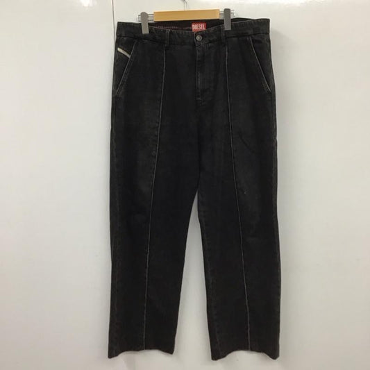 ディーゼル DIESEL パンツ デニム、ジーンズ デニムパンツ ワイドパンツ カジュアルパンツ 36インチ 無地 黒 / ブラック /  メンズ USED 古着 中古 10131151