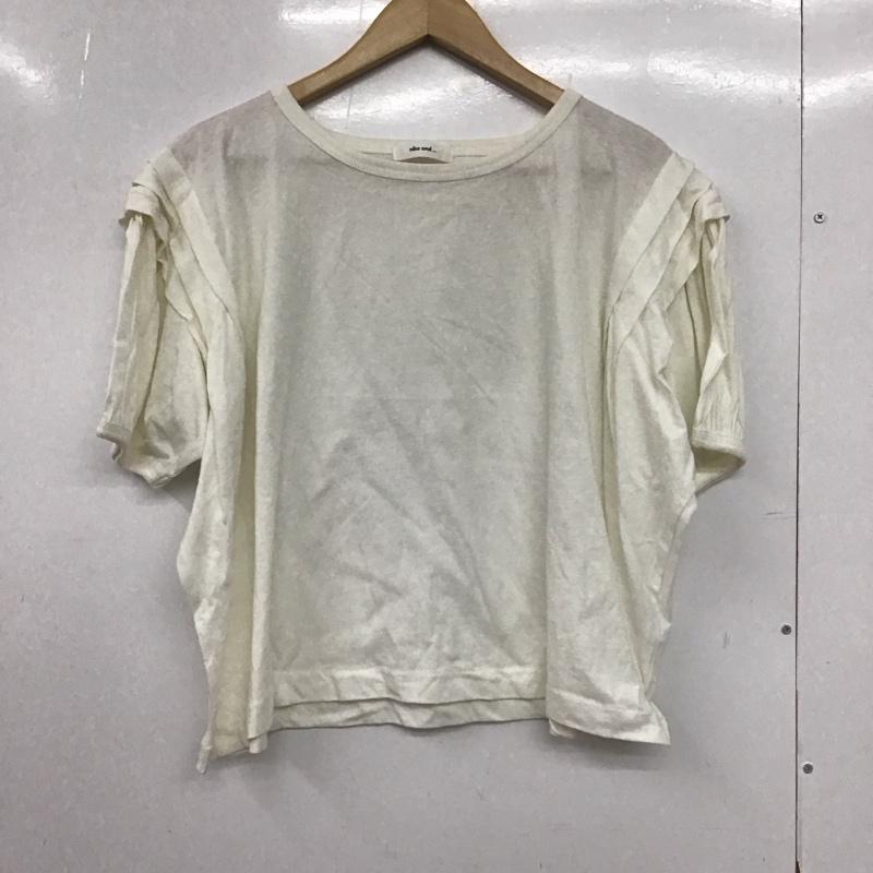 ニコアンド niko and... カットソー 半袖 半袖カットソー 無地Tシャツ ワイドネックカットソー 無地 白 / ホワイト /  レディース USED 古着 中古 10147641
