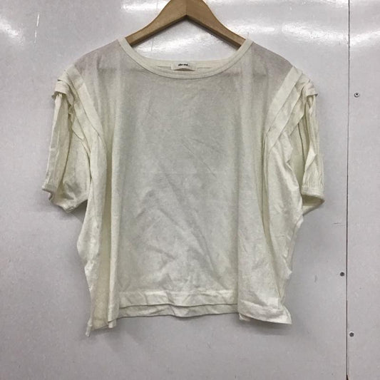 ニコアンド niko and... カットソー 半袖 半袖カットソー 無地Tシャツ ワイドネックカットソー 無地 白 / ホワイト /  レディース USED 古着 中古 10147641