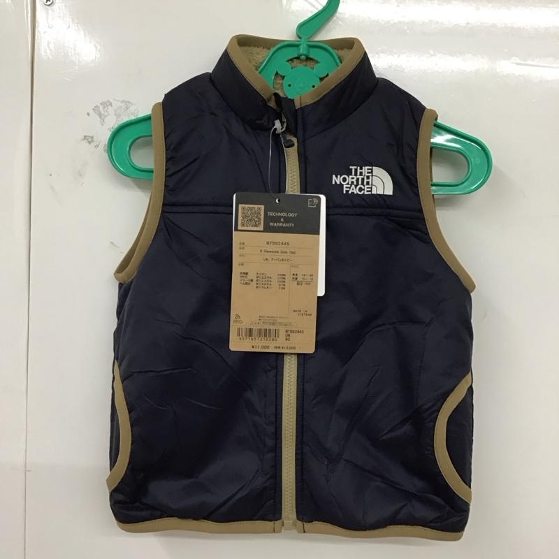 ザノースフェイス THE NORTH FACE ベスト ベスト nyb82445 リバーシブルコージーベスト ジップアップベスト 80cm ロゴ、文字 紺 / ネイビー /  ボーイズ USED 古着 中古 10123754
