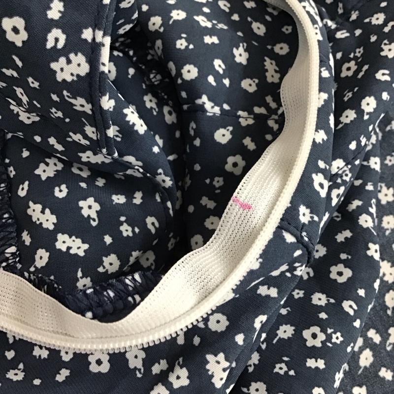フィフス fifth ワンピース ロングスカート ES23S8725 小花柄カシュクールロングワンピース 半袖 タグ付き M 花柄 青 / ブルー /  レディース USED 古着 中古 10114979