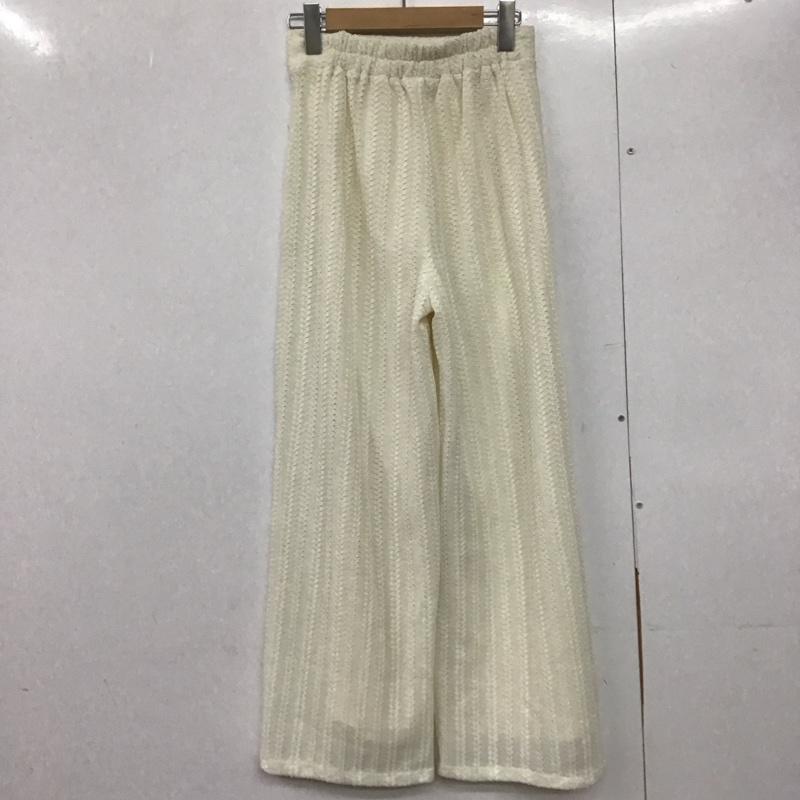 リリー ブラウン Lily Brown パンツ ワークパンツ、ペインターパンツ ワイドパンツ カジュアルパンツ ワークパンツ ONE SIZE 総柄 白 / ホワイト /  レディース USED 古着 中古 10145391