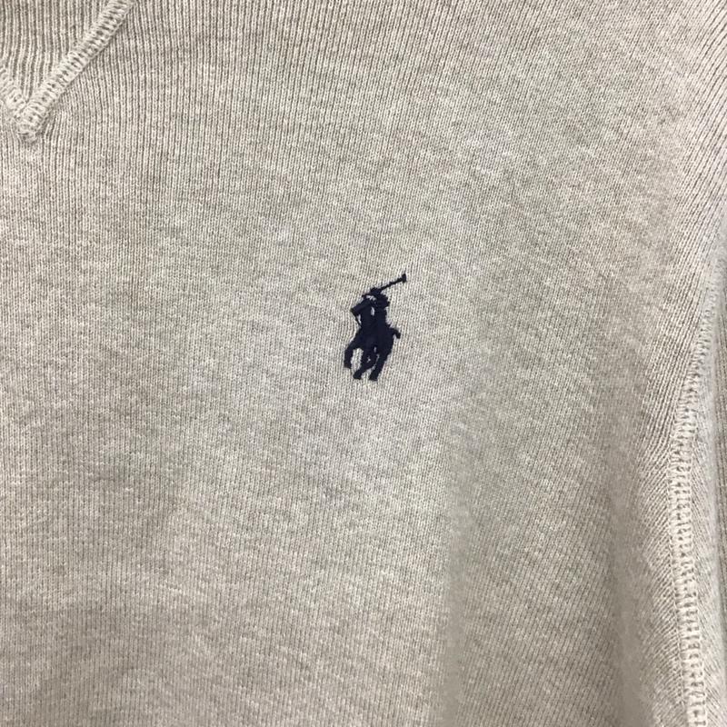 ポロラルフローレン POLO RALPH LAUREN ニット、セーター 長袖 長袖ニットカットソー クルーネック セーター M ロゴ、文字 ベージュ / ベージュ /  メンズ USED 古着 中古 10146809