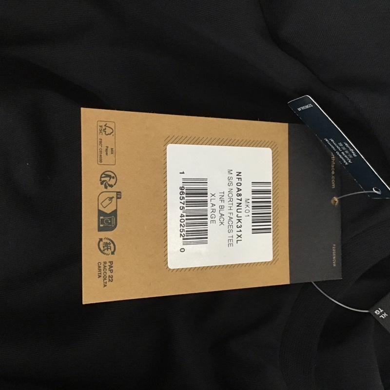 ザノースフェイス THE NORTH FACE Tシャツ 半袖 NF0A87NUJK31 Clothing T-Shirts XL ロゴ、文字 X プリント 黒 / ブラック /  メンズ USED 古着 中古 10132499