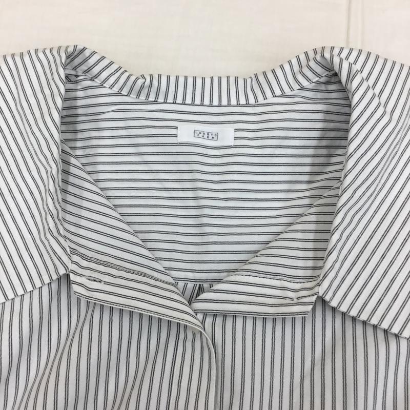 ローリーズファーム LOWRYS FARM シャツ、ブラウス 長袖 FREE ストライプ 白 / ホワイト /  レディース USED 古着 中古 10134399