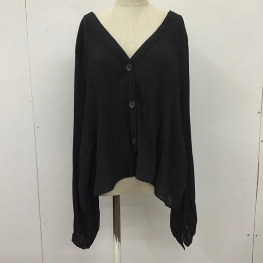 ザラ ZARA シャツ、ブラウス 長袖 L 無地 黒 / ブラック /  レディース USED 古着 中古 10109358