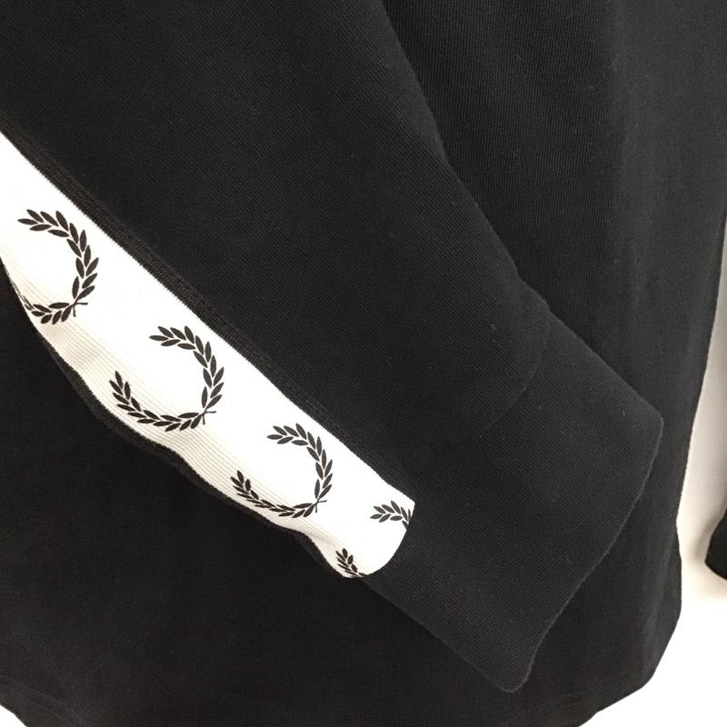 フレッドペリー FRED PERRY カットソー 長袖 長袖カットソー クルーネックカットソー ロングスリーブカットソー プリントTシャツ S ロゴ、文字 白 / ホワイト / X 黒 / ブラック /  メンズ USED 古着 中古 10124664