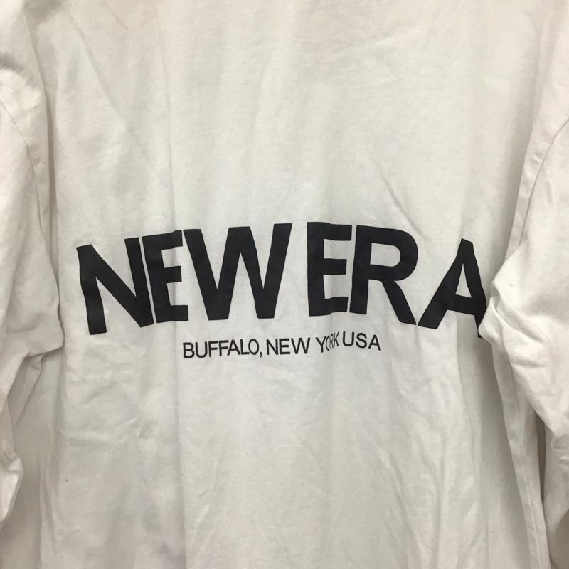 ニューエラ NEW ERA Tシャツ 長袖 ロンT クルーネック バックロゴ XL ロゴ、文字 白 / ホワイト /  メンズ USED 古着 中古 10146341