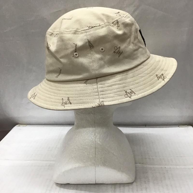 スラッシャー THRASHER 帽子 ハット SKATE AND DESTROY バケットハット 総柄 ベージュ / ベージュ /  メンズ USED 古着 中古 10114323