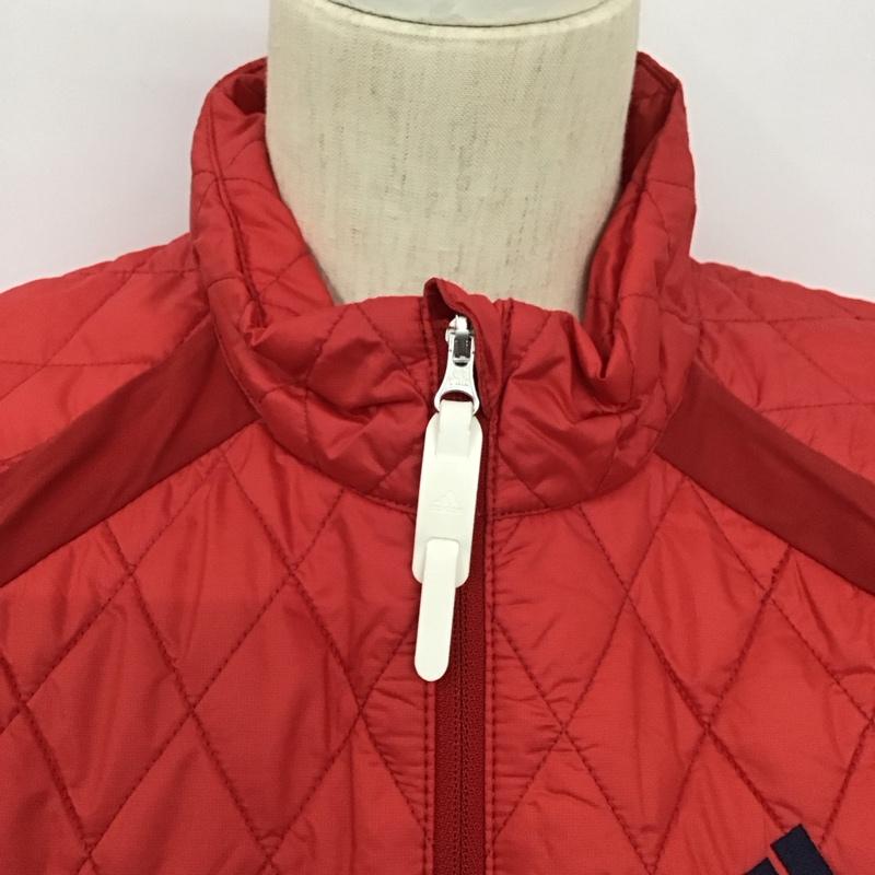 アディダス adidas ジャケット、上着 ジャンパー、ブルゾン M ロゴ、文字 赤 / レッド /  レディース USED 古着 中古 10128359