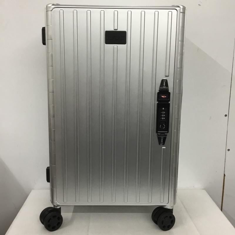アンドフラット &.FLAT スーツケース、トランク スーツケース、トランク FL14-4-00001 折りたたみ ハードキャリーバッグ キャリーケース 箱有 ロゴ、文字 銀 / シルバー /  メンズ USED 古着 中古 10137505