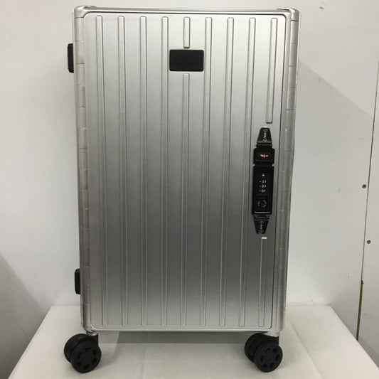 アンドフラット &.FLAT スーツケース、トランク スーツケース、トランク FL14-4-00001 折りたたみ ハードキャリーバッグ キャリーケース 箱有 ロゴ、文字 銀 / シルバー /  メンズ USED 古着 中古 10137505