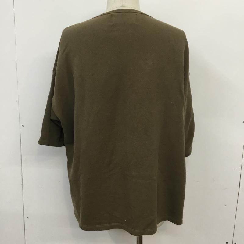 クロ KURO カットソー 半袖 962861 鹿の子 オーバーサイズ ビッグTシャツ 0 無地 カーキ / カーキ /  メンズ USED 古着 中古 10069239