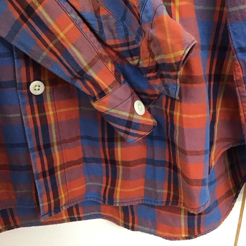 グリーンレーベルリラクシング green label relaxing シャツ、ブラウス 長袖 長袖シャツ ノーカラーシャツ チェックシャツ M チェック マルチカラー / マルチカラー /  メンズ USED 古着 中古 10143415