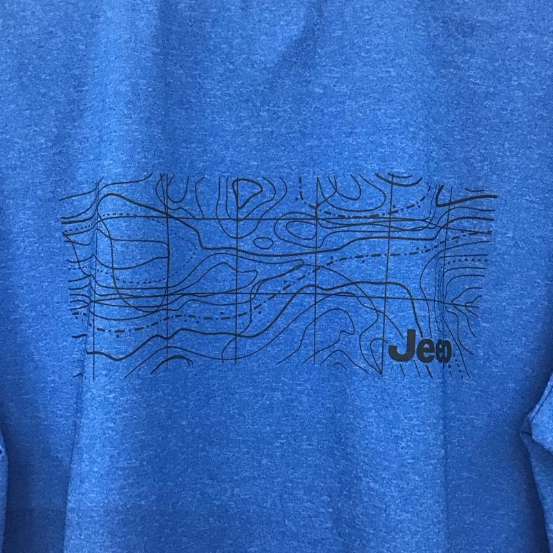 ジープ Jeep Tシャツ 半袖 半袖カットソー プリントTシャツ クルーネックカットソー 0 ロゴ、文字 青 / ブルー /  メンズ USED 古着 中古 10148325