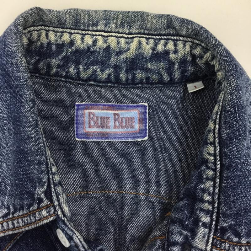 ブルーブルー BLUE BLUE シャツ、ブラウス 長袖 S 無地 インディゴ / インディゴ /  メンズ USED 古着 中古 10121706