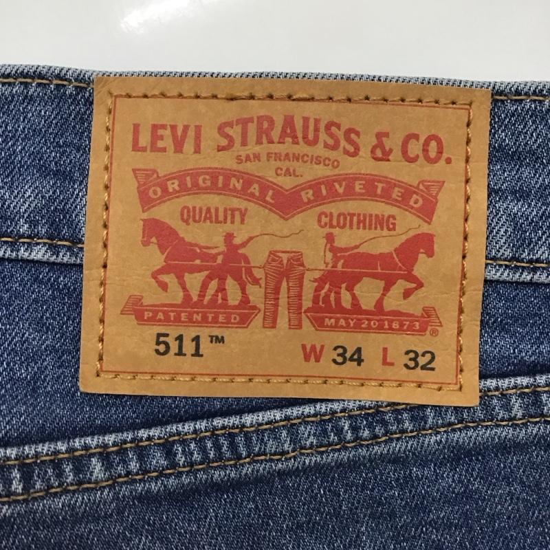 リーバイストラウスアンドコー Levi Strauss & co. パンツ デニム、ジーンズ デニムパンツ ストレートパンツ ストレッチパンツ カジュアルパンツ 34インチ 無地 インディゴ / インディゴ /  メンズ USED 古着 中古 10119987