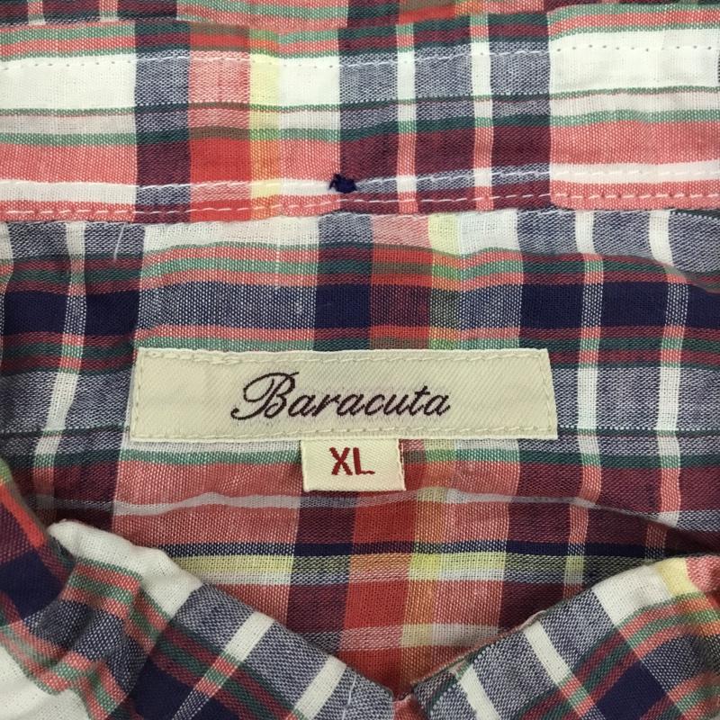 バラクータ BARACUTA シャツ、ブラウス 半袖 ZBP443 タグ付き ハーフボタン XL チェック マルチカラー / マルチカラー /  メンズ USED 古着 中古 10111340