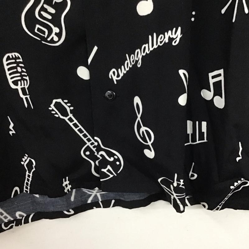 ルードギャラリー RUDE GALLERY シャツ、ブラウス 半袖 半袖シャツ プリントシャツ ポケットシャツ 3 プリント 黒 / ブラック /  メンズ USED 古着 中古 10140512