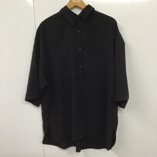 ローリーズファーム LOWRYS FARM シャツ、ブラウス 七分袖 LF623030AD 五分袖 FREE 無地 黒 / ブラック /  レディース USED 古着 中古 10130795