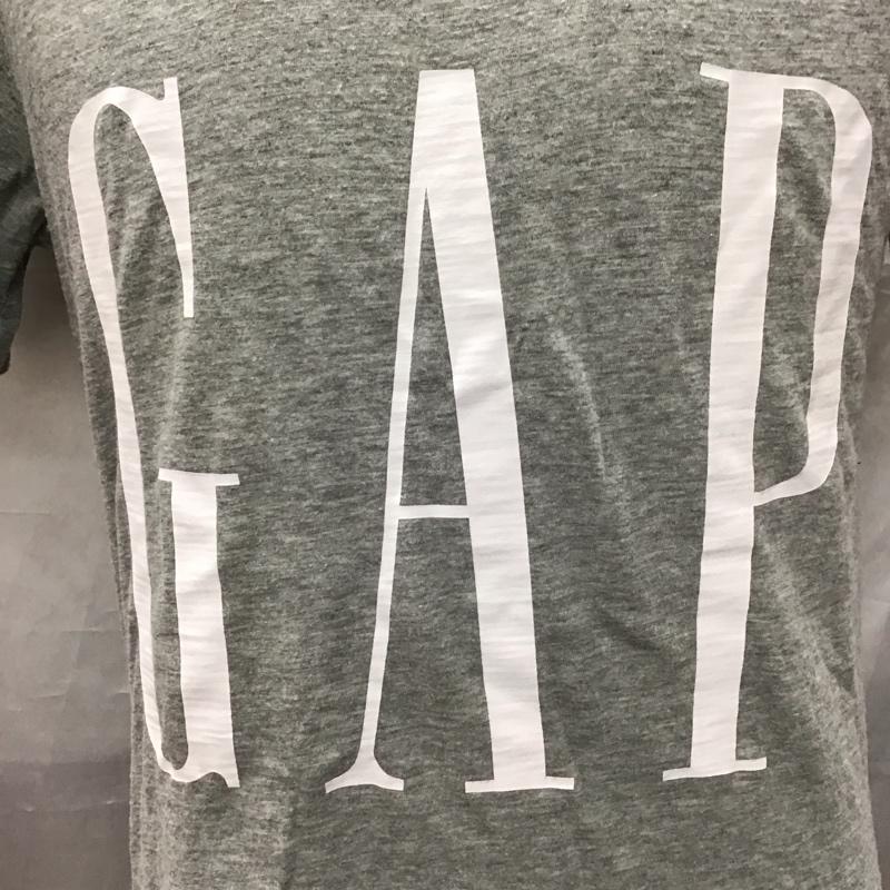 ギャップ GAP Tシャツ 半袖 クルーネック S ロゴ、文字 灰 / グレー /  メンズ USED 古着 中古 10117063