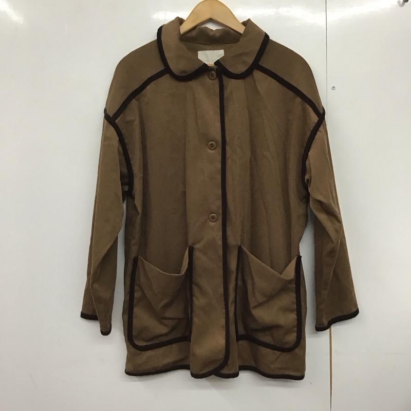 エヘカソポ ehka sopo ジャケット、上着 ジャケット、ブレザー FREE 無地 茶 / ブラウン /  レディース USED 古着 中古 10142771