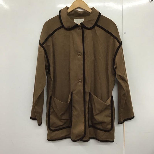 エヘカソポ ehka sopo ジャケット、上着 ジャケット、ブレザー FREE 無地 茶 / ブラウン /  レディース USED 古着 中古 10142771