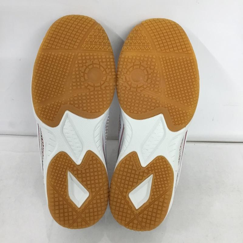 ヤサカ YASAKA スニーカー スニーカー E-200 ジェット インパクト 卓球シューズ 22.5cm 箱有 22.5cm ロゴ、文字 白 / ホワイト / X 赤 / レッド /  レディース USED 古着 中古 10147914