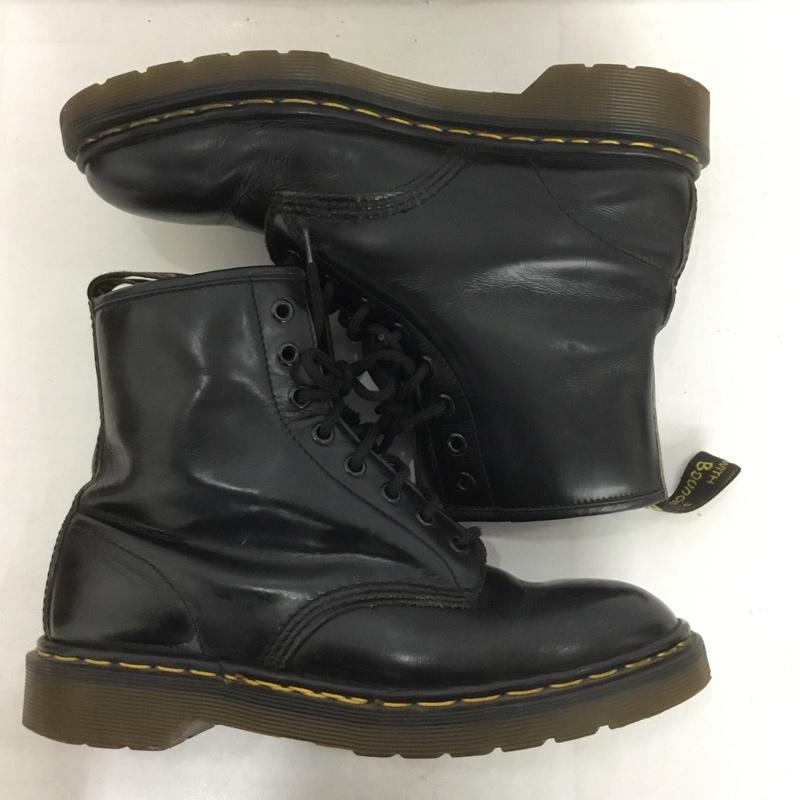 ドクターマーチン Dr.Martens ブーツ ショートブーツ 1460 8 ホールブーツ 7.5 イングランド製 無地 黒 / ブラック /  メンズ USED 古着 中古 10141577