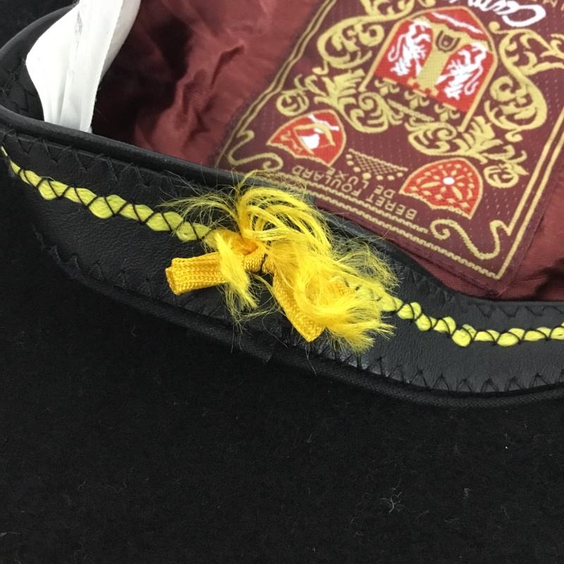 ヘリテイジ HERITAGE 帽子 ベレー帽 フランス製 LAULHERE CAMPAN ウール ワンポイント 黒 / ブラック /  メンズ USED 古着 中古 10143659