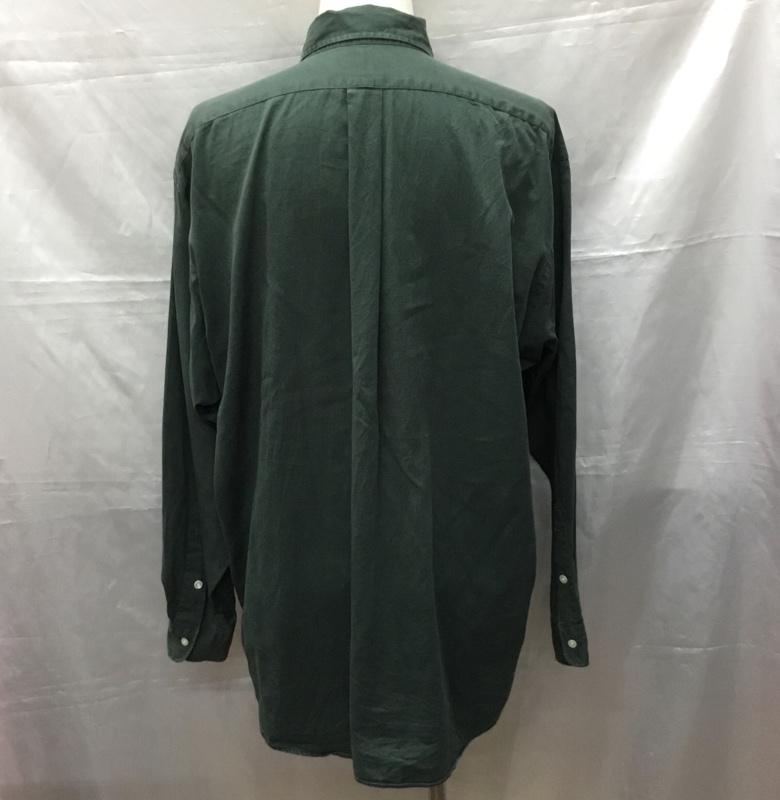 ラルフローレン RALPHLAUREN シャツ、ブラウス 長袖 長袖シャツ カラーシャツ 長袖カットソー ボタンダウンシャツ L ロゴ、文字 緑 / グリーン /  メンズ USED 古着 中古 10114840