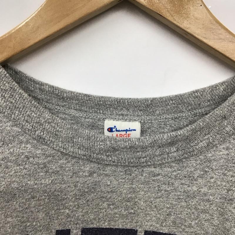 チャンピオン Campion Tシャツ 半袖 L プリント X ロゴ、文字 灰 / グレー /  メンズ USED 古着 中古 10130883