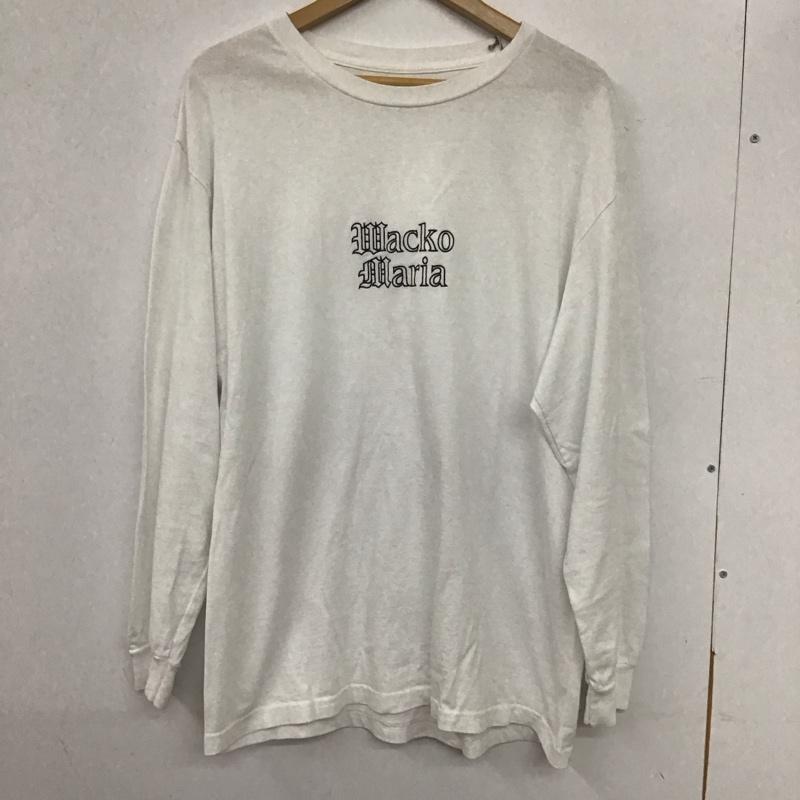 ワコマリア WACKO MARIA Tシャツ 長袖 24SS-WMT-LT01 LONG SLEEVE T-SHIRT L ロゴ、文字 X 刺繍 白 / ホワイト /  メンズ USED 古着 中古 10134811