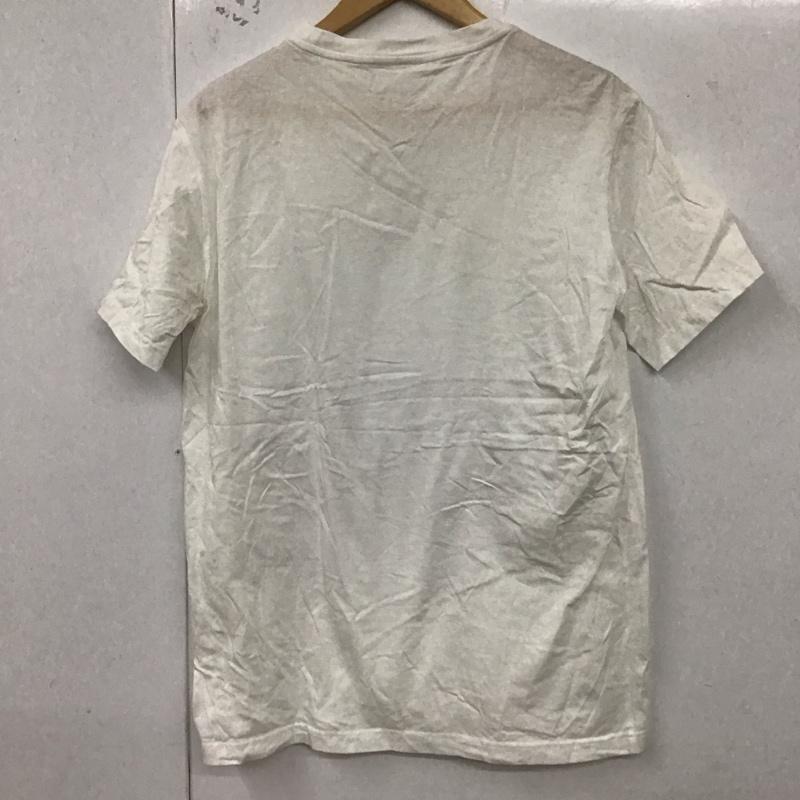 ラコステ LACOSTE Tシャツ 半袖 半袖カットソー プリントTシャツ クルーネックカットソー 4 ロゴ、文字 白 / ホワイト /  メンズ USED 古着 中古 10128728