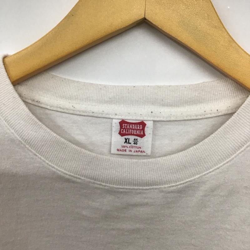 スタンダード カリフォルニア STANDARD CALIFORNIA Tシャツ 半袖 半袖カットソー プリントTシャツ クルーネックカットソー XL ロゴ、文字 白 / ホワイト /  メンズ USED 古着 中古 10128647