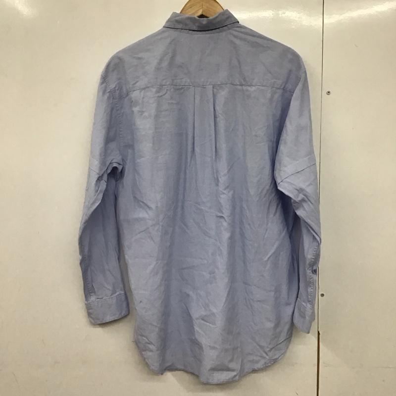 パパス PAPAS シャツ、ブラウス 長袖 長袖シャツ 無地シャツ カラーシャツ M 無地 水色 / ライトブルー /  メンズ USED 古着 中古 10141026